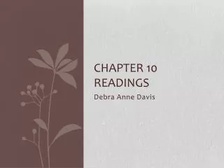 Chapter 10 readings