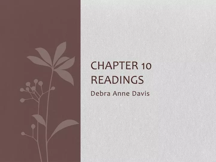 chapter 10 readings