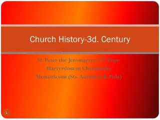 Church History-3d. Century