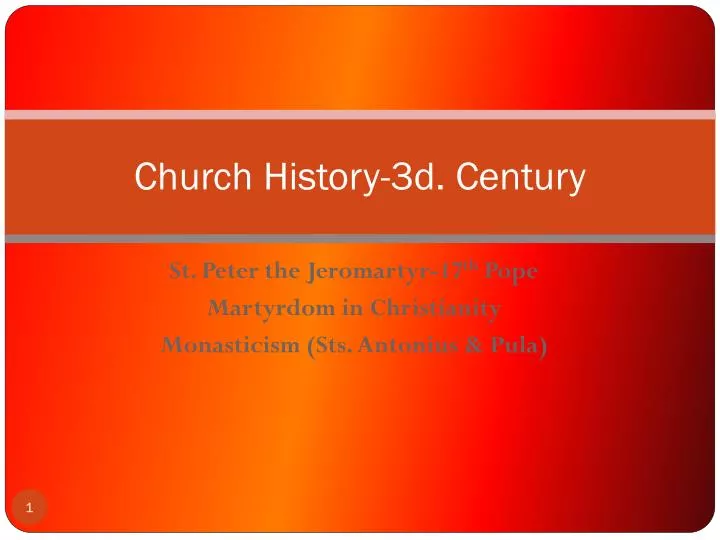 church history 3d century