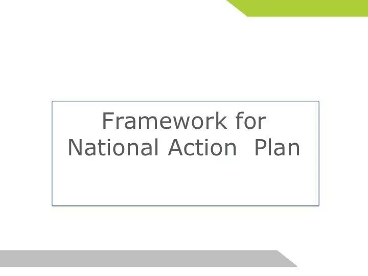 framework for national action plan