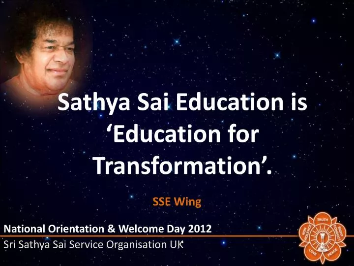 sathya sai education is education for transformation