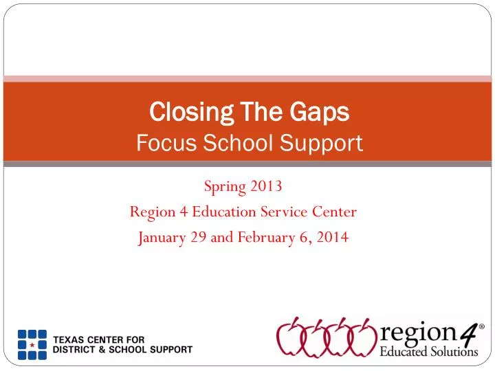 closing the gaps focus school support