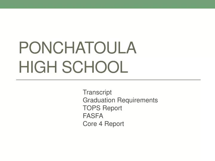 ponchatoula high school