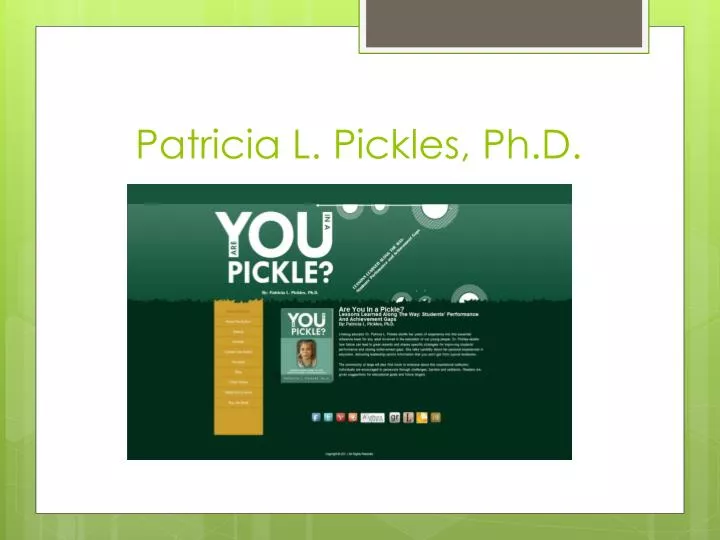 patricia l pickles ph d