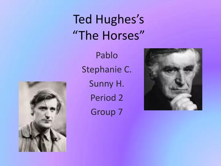 ted hughes s the horses