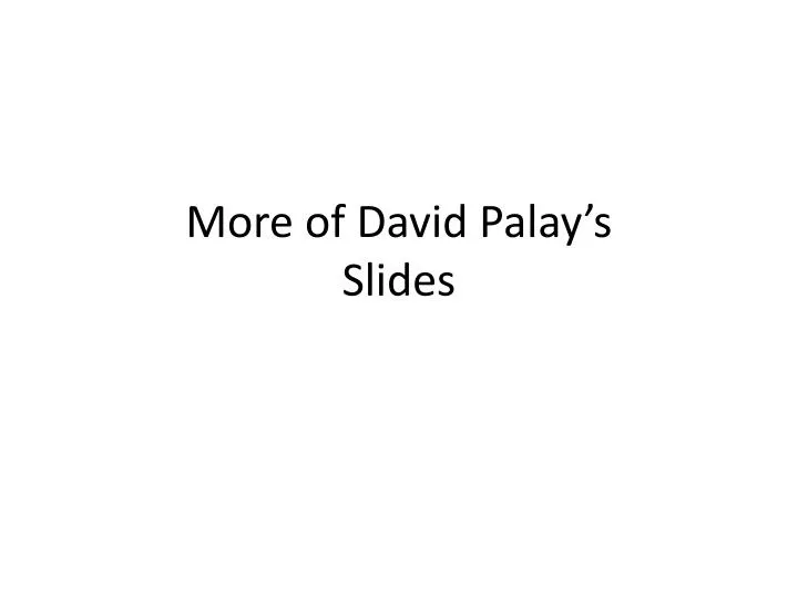 more of david palay s slides
