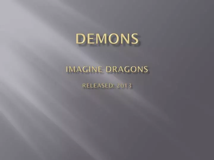 demons imagine dragons released 2013