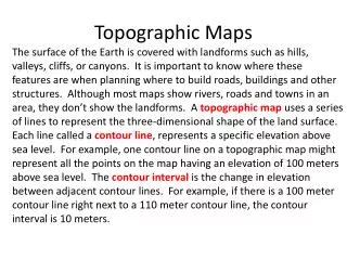 topographic maps