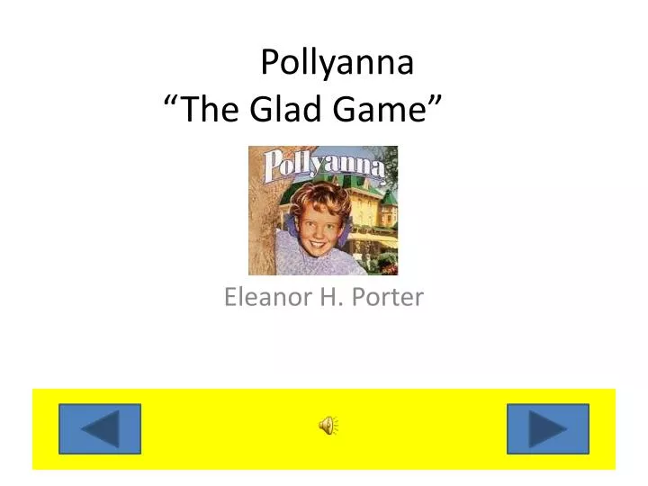 pollyanna the glad game