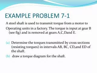 EXAMPLE PROBLEM 7-1