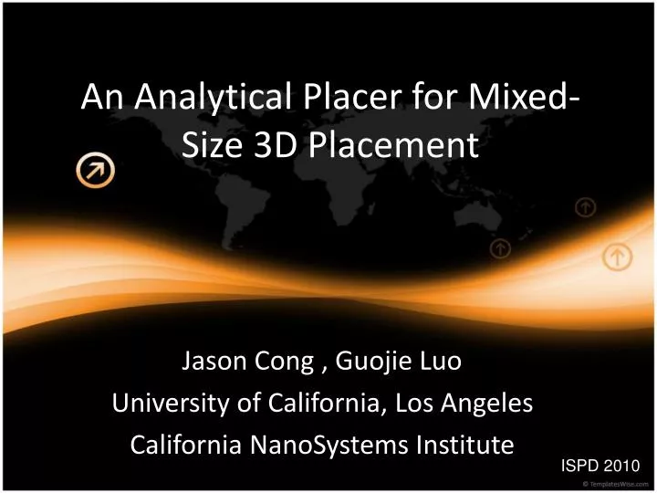 an analytical placer for mixed size 3d placement