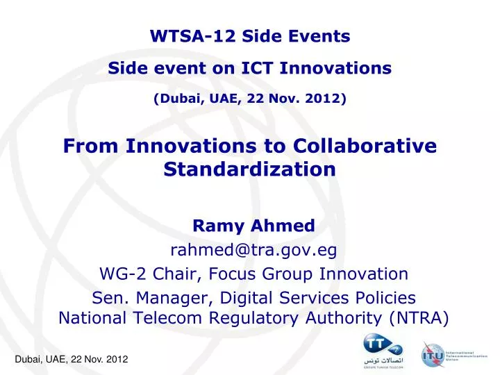 from innovations to collaborative standardization