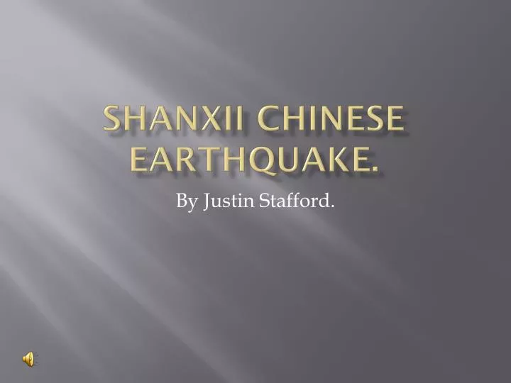 shanxii chinese earthquake