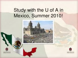 Study with the U of A in Mexico, Summer 2010!