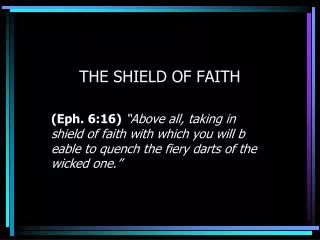 the shield of faith