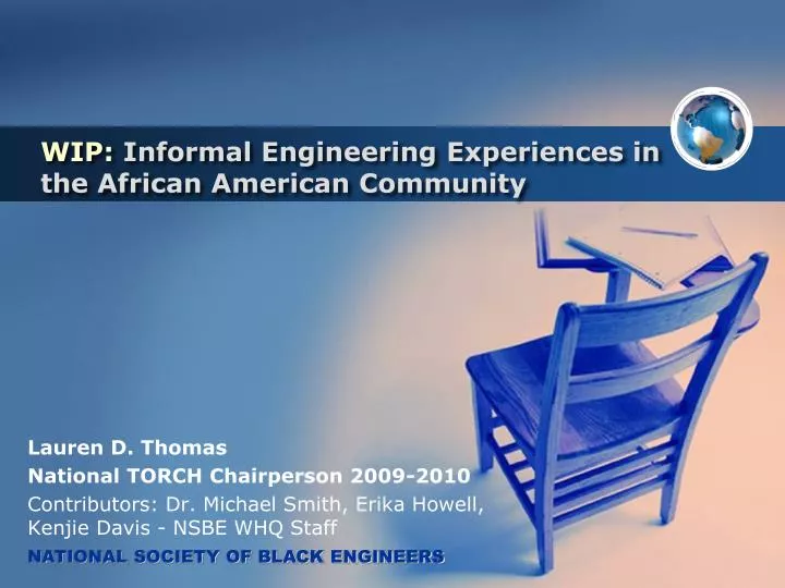 wip informal engineering experiences in the african american community