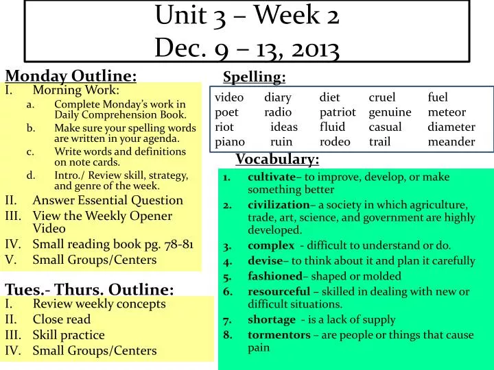 unit 3 week 2 dec 9 13 2013