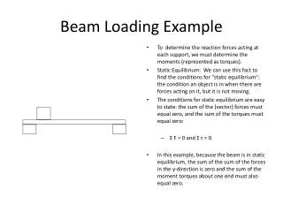 Beam Loading Example