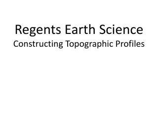 regents earth science constructing topographic profiles
