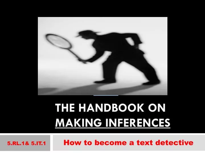 the handbook on making inferences