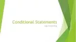 Conditional Statements - slide 1