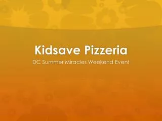 Kidsave Pizzeria
