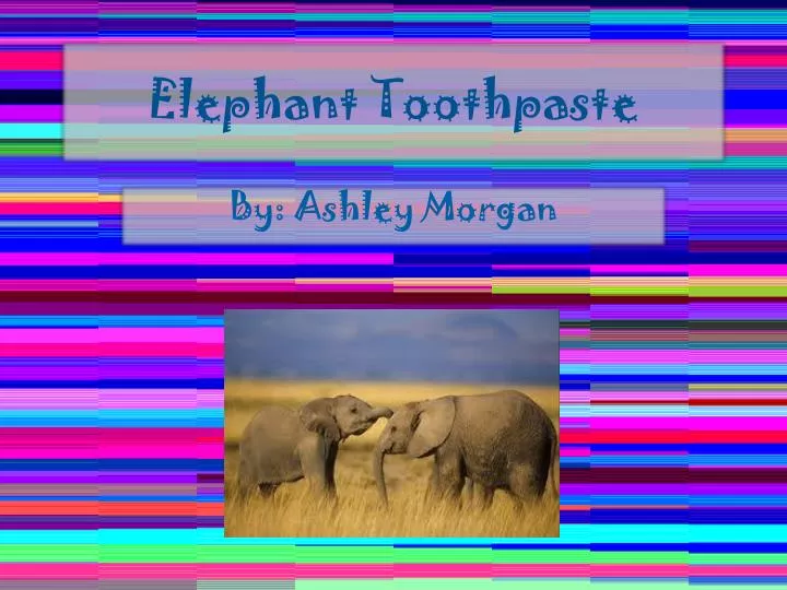 elephant toothpaste