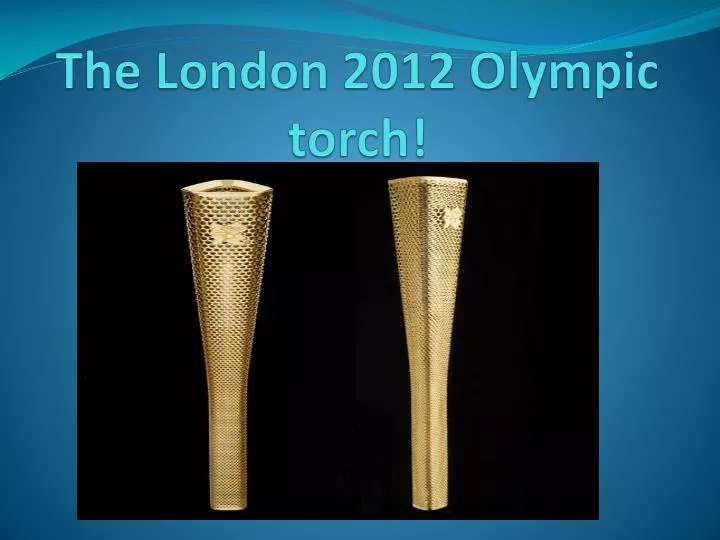 the london 2012 olympic torch