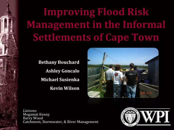improving flood risk management in the informal settlements of cape town
