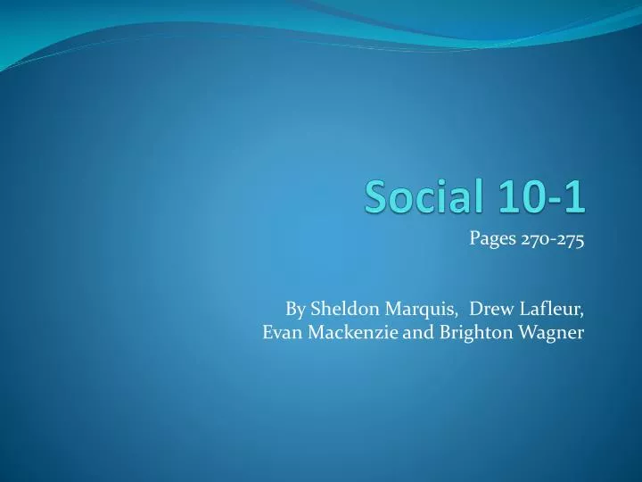 social 10 1