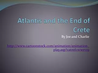 Atlantis and the End of Crete