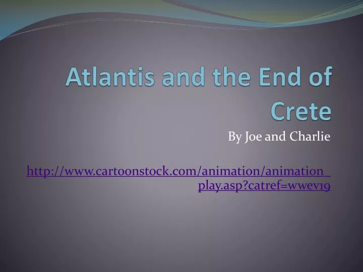 atlantis and the end of crete