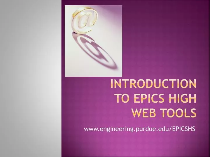 introduction to epics high web tools