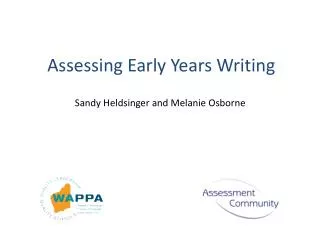 Assessing Early Years Writing