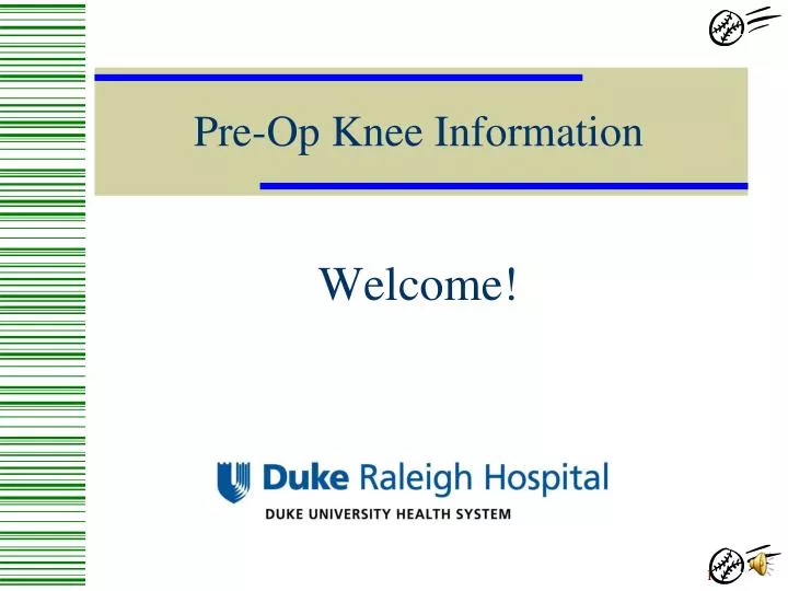 pre op knee information