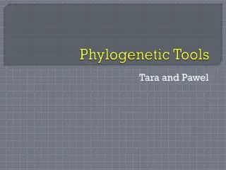 Phylogenetic Tools