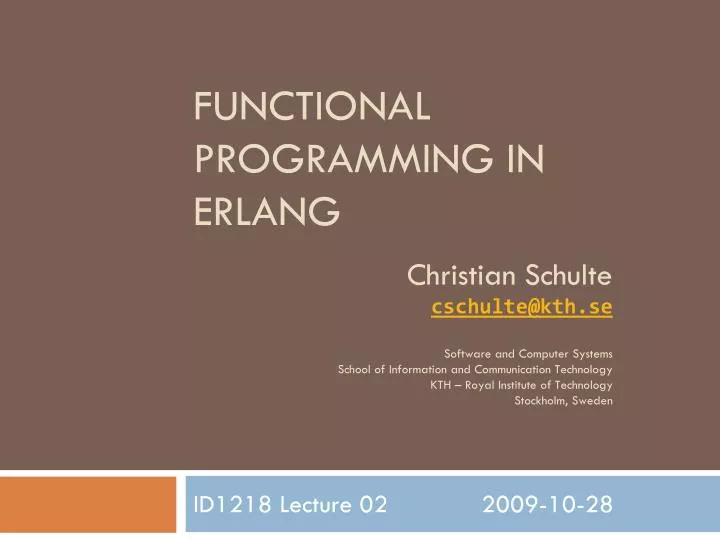 functional programming in erlang