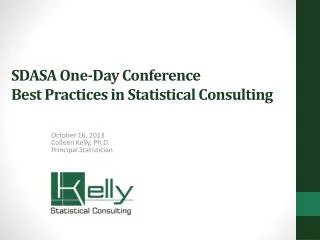SDASA One-Day Conference Best Practices in Statistical Consulting