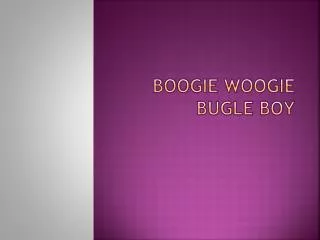 Boogie Woogie Bugle Boy