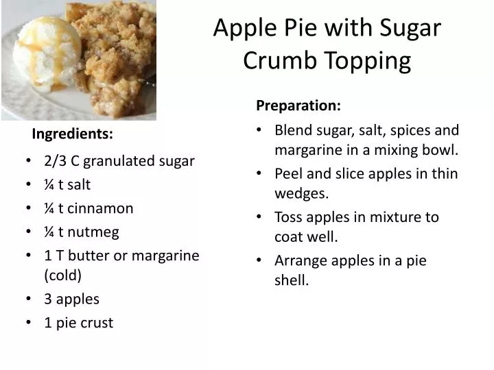 apple pie with sugar crumb topping