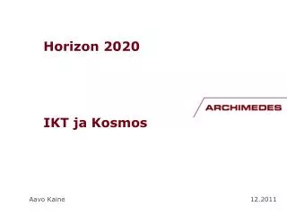horizon 2020 ikt ja kosmos