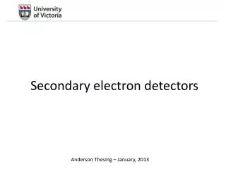 Secondary electron detectors