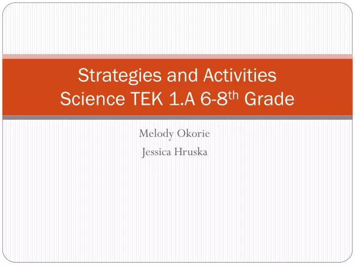 strategies and activities science tek 1 a 6 8 th grade