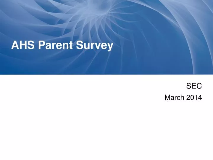 ahs parent survey