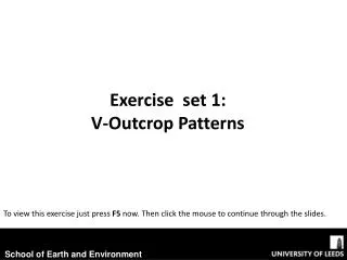 Exercise set 1: V-Outcrop Patterns