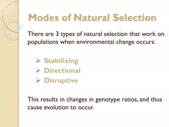modes of natural selection