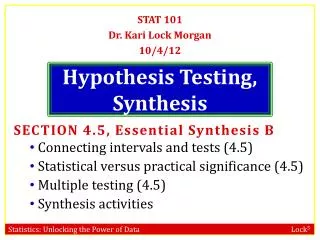Hypothesis Testing, Synthesis