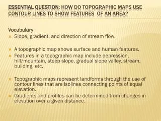 essential question how do topographic maps use contour lines to show features of an area
