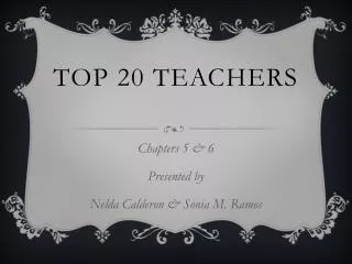 Top 20 Teachers